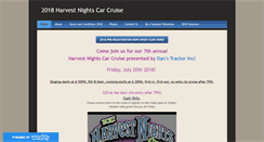 Desktop Screenshot of harvestnightscarcruise.com