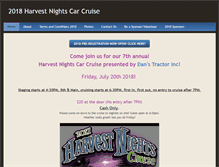 Tablet Screenshot of harvestnightscarcruise.com